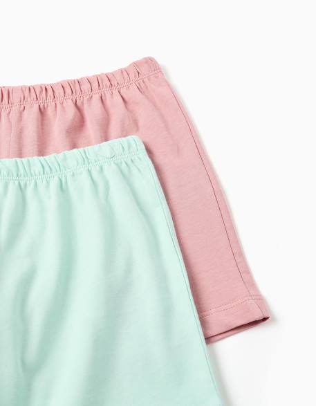 Lot de 2 pyjamas en coton avec imprimés cœur Multicolore 4 - vertbaudet enfant 