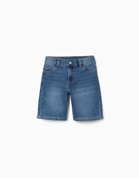 Short en jean midi avec cinq poches Bleu+Bleu foncé 1 - vertbaudet enfant 