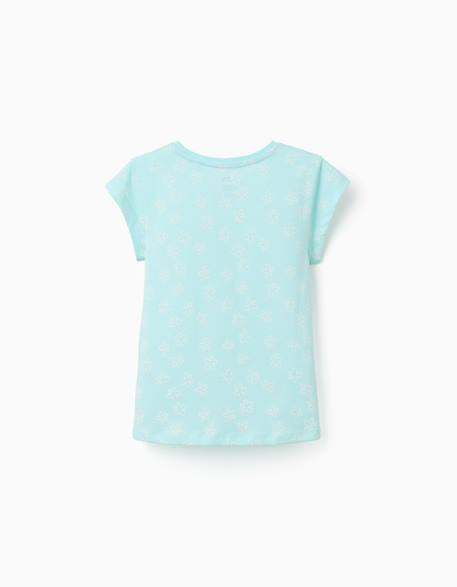 Lot de 2 t-shirts en coton avec imprimés d'été Bleu clair+Jaune clair+Rose 2 - vertbaudet enfant 