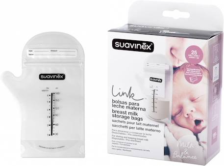 Sachets conservation pour lait maternel avec fermeture zip Transparent 1 - vertbaudet enfant 