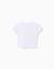 T-shirt court en coton avec fleurs à sequins Blanc 2 - vertbaudet enfant 