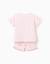 Pyjama à manches courtes en coton avec imprimés cœur Rose 2 - vertbaudet enfant 