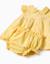 Robe en coton avec broderie et volants b&s Jaune clair 4 - vertbaudet enfant 