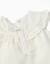 Robe en coton et lin avec broderie Blanc 3 - vertbaudet enfant 