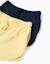 Lot de 2 shorts en coton avec cordon de serrage Jaune clair+Rose 3 - vertbaudet enfant 