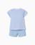 Pyjama en coton avec imprimé alligator Bleu clair 2 - vertbaudet enfant 