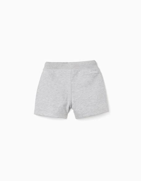 Short en molleton avec cordon de serrage Bleu foncé+Gris clair+Orange sombre 5 - vertbaudet enfant 