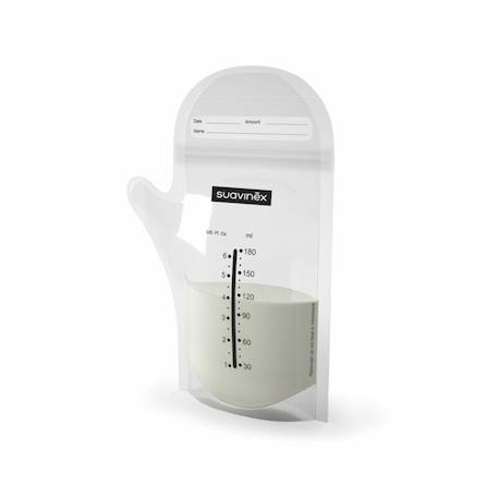 Sachets conservation pour lait maternel avec fermeture zip Transparent 4 - vertbaudet enfant 