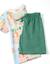 T-shirt en coton avec imprimé plage + short Vert foncé 3 - vertbaudet enfant 
