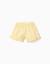 Short en coton avec volants et broderie Jaune clair 2 - vertbaudet enfant 