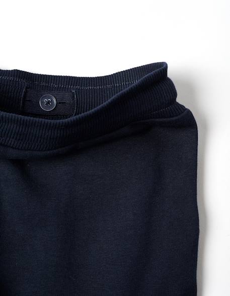 Short en molleton avec poches cargo et cordon de serrage Beige clair+Bleu foncé 7 - vertbaudet enfant 