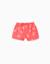 Lot de 2 shorts en coton unis et imprimés Rose 2 - vertbaudet enfant 