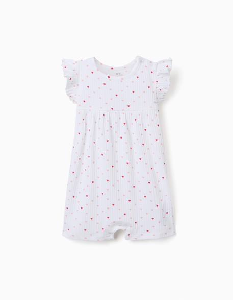 Bébé-Salopette, combinaison-Combishort côtelé avec motif cœur