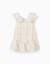 Robe en coton à carreaux et volants b&s Blanc 1 - vertbaudet enfant 