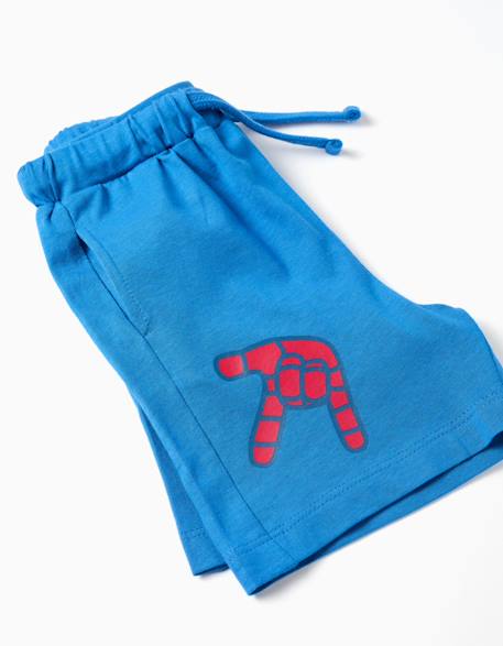 T-shirt en coton et short avec imprimé spidey Bleu 4 - vertbaudet enfant 