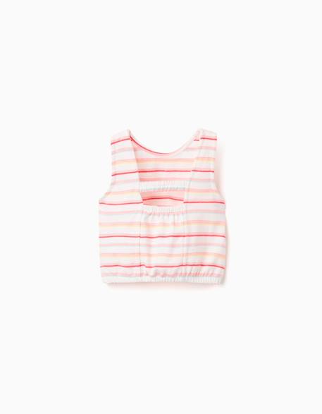 Débardeur en coton à rayures Blanc 2 - vertbaudet enfant 