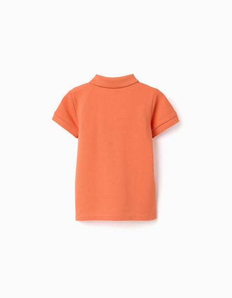 Polo en coton, à manches courtes, boutons Blanc+Bleu+Jaune clair+Orange sombre 14 - vertbaudet enfant 