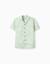 Chemise en coton à manches courtes et motif de plage Vert clair 1 - vertbaudet enfant 
