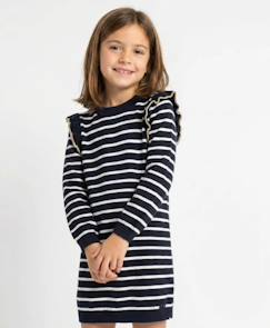Robe manches longues 100% coton fille  - vertbaudet enfant