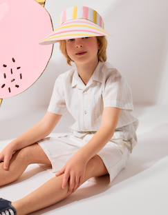 Chemise à manches courtes en coton à rayures b&s  - vertbaudet enfant