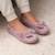 Chaussons ballerines microvelours semelle ergonomique soutien voûte plantaire Léopard blush 2 - vertbaudet enfant 