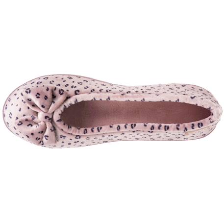 Chaussons ballerines microvelours semelle ergonomique soutien voûte plantaire Léopard blush 3 - vertbaudet enfant 