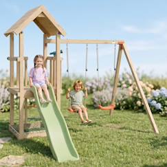 Jouet-Jeux de plein air-Aire de jeux avec toboggan easy xplorer 2 pour 6 enfants