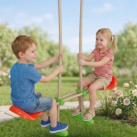 Face à face pour portique balançoire métal 2,30 m pour enfants Orange 1 - vertbaudet enfant 