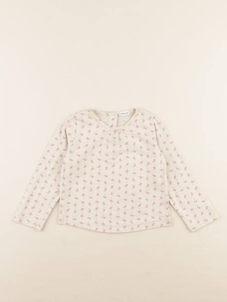 Tee-shirt - 24 mois Beige, rose 1 - vertbaudet enfant 