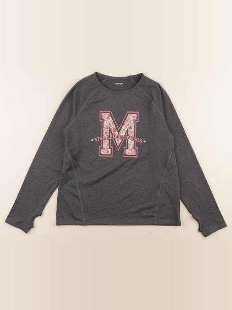 Tee-shirt - 14 ans Gris 1 - vertbaudet enfant 
