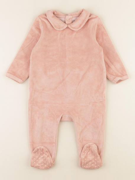 Pyjama velours - 12 mois Rose 1 - vertbaudet enfant 