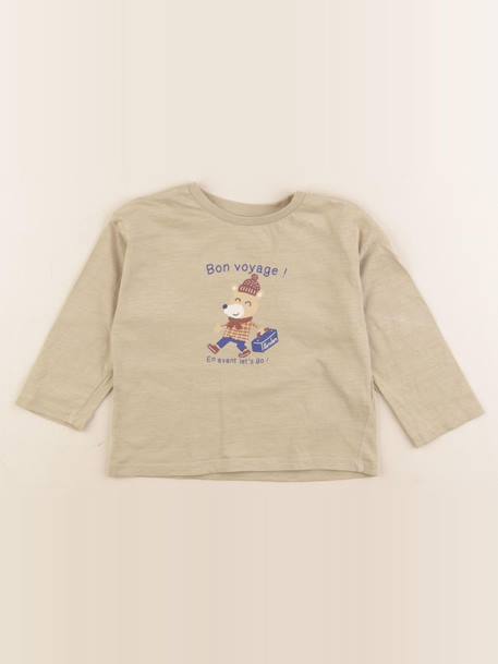 Tee-shirt - 24 mois Marron 1 - vertbaudet enfant 