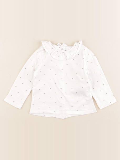 Tee-shirt - 9 mois Blanc 1 - vertbaudet enfant 