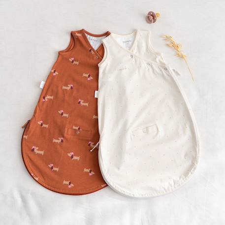 Gigoteuse sans manches été  - tog 0.5 jersey Art deco+Dots ecru+Flamingo+Heidi carmin+Heidi ocre+Heidi opalin+Mario turquoise+Mini lunar+Mini pudding+Mini stone+Mix grey+Piuma ecru+Stars ecru+Wouff noisette+Wouff spinach 11 - vertbaudet enfant 