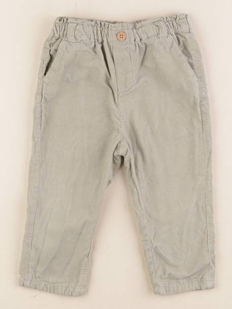 Pantalon doublé - 24 mois Vert, or 1 - vertbaudet enfant 