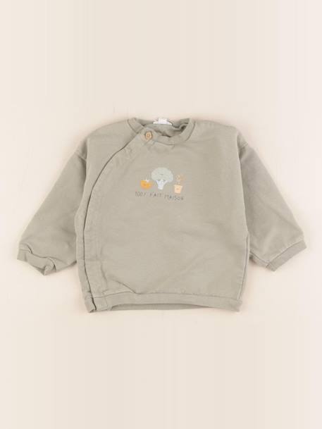 Sweat - 12 mois Vert 1 - vertbaudet enfant 