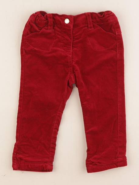 Pantalon - 6 mois Rouge 1 - vertbaudet enfant 