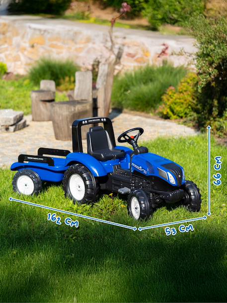 Tracteur à pédales avec remorque Bleu New Holland+Rouge Massey Ferguson+Rouge nacré 5 - vertbaudet enfant 