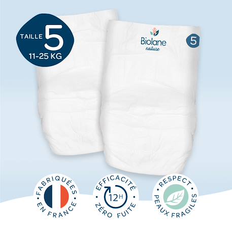Couches écologiques taille 5 (11 à 25 kg) - 40 couches Multicolore 2 - vertbaudet enfant 