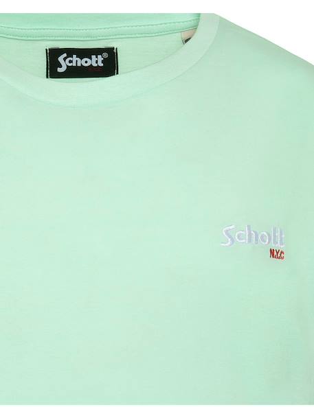 T-shirt manches courtes brodé Blanc+Bleu ciel+Bleu jean+Gris chiné+Marine+Noir+Orange+Sage kaki+Vert pastel 34 - vertbaudet enfant 
