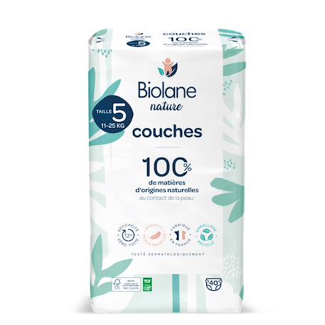 Couches écologiques taille 5 (11 à 25 kg) - 40 couches Multicolore 1 - vertbaudet enfant 