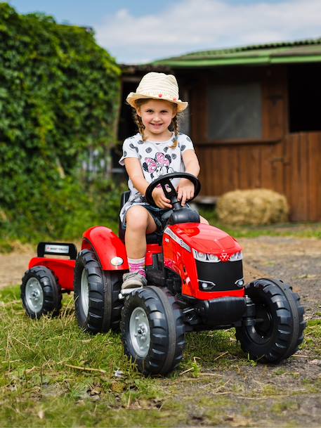 Tracteur à pédales avec remorque Bleu New Holland+Rouge Massey Ferguson+Rouge nacré 7 - vertbaudet enfant 