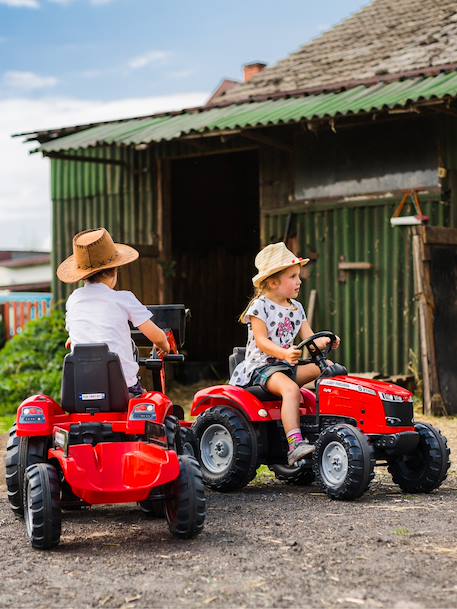 Tracteur à pédales avec remorque Bleu New Holland+Rouge Massey Ferguson+Rouge nacré 8 - vertbaudet enfant 