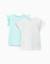 Lot de 2 t-shirts en coton avec imprimé palmiers Bleu clair+Rose 1 - vertbaudet enfant 