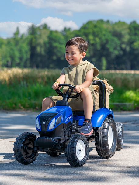 Tracteur à pédales avec remorque Bleu New Holland+Rouge Massey Ferguson+Rouge nacré 2 - vertbaudet enfant 