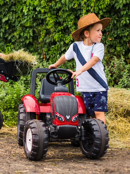 Tracteur à pédales avec remorque Bleu New Holland+Rouge Massey Ferguson+Rouge nacré 14 - vertbaudet enfant 