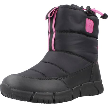Bottes fille modèle j flexyper girl b ab Noir+Rose 4 - vertbaudet enfant 