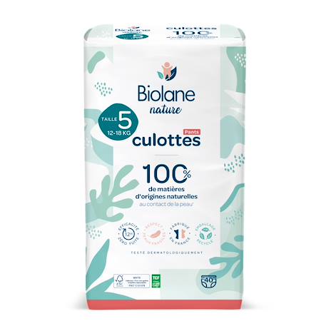Couches-culottes écologiques taille 5 (12 à 18 kg) - 40 couches Multicolore 1 - vertbaudet enfant 