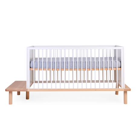 Lit bébé évolutif sommier à lattes à hauteur réglable 70x140cm Naturel+Noir+Terre argile 4 - vertbaudet enfant 