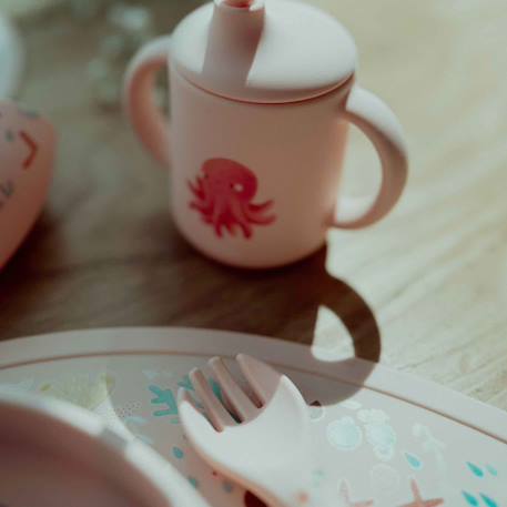 Couverts en silicone slurpy la pieuvre Rose 5 - vertbaudet enfant 